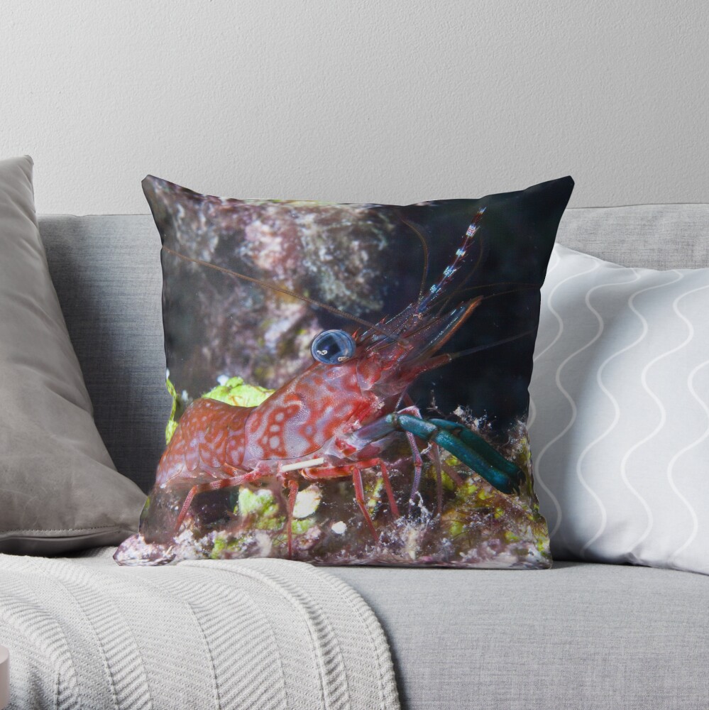 Mini shrimp Throw Pillow