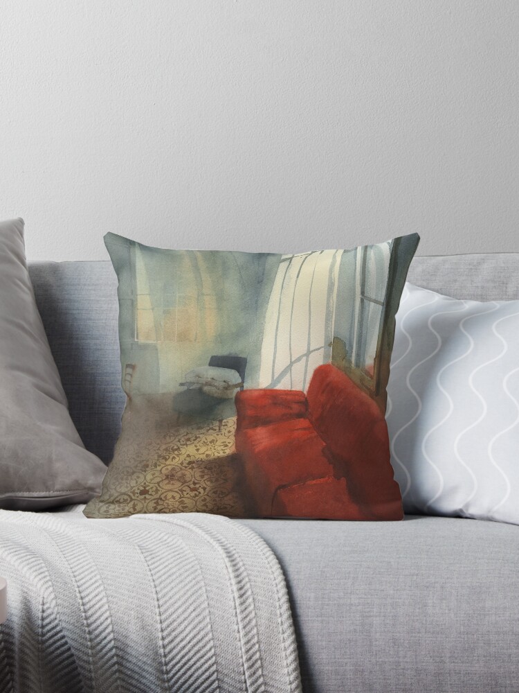 Red Sofa Throw Pillow By Akimas Redbubble   Throwpillow,small,750x1000 Bg,f8f8f8 