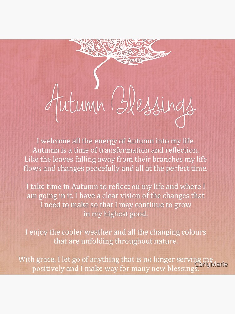 Affirmation - Autumn Blessings by CarlyMarie