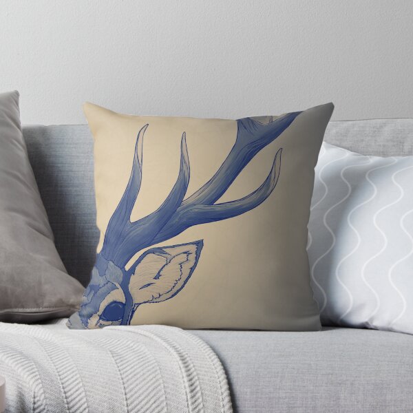 Head on R Throw Pillow