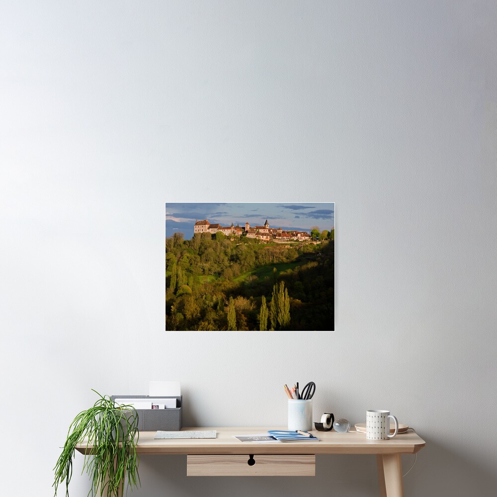 Loubressac Perched Above The Dordogne River Poster