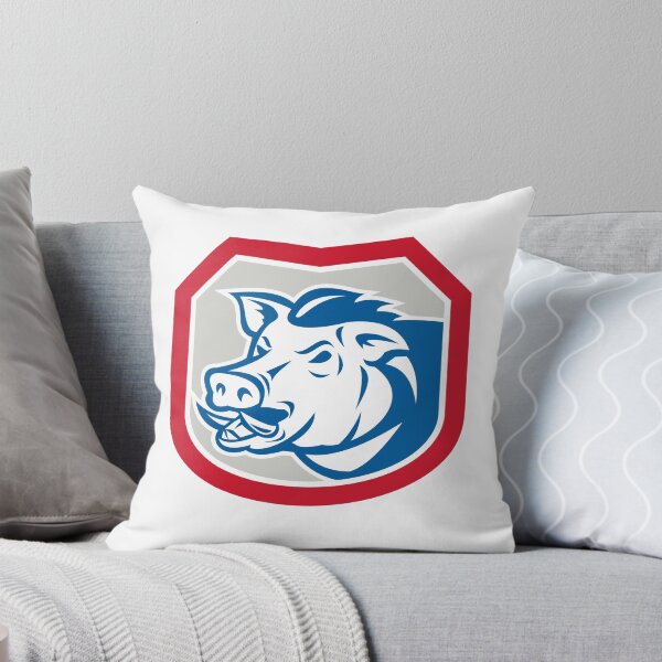 Item preview, Wild Pig Razorback Head Shield Retro designed and sold by patrimonio.
