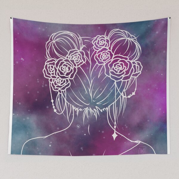Item preview, Galaxy Spacebuns Outline designed and sold by heysoleilart.