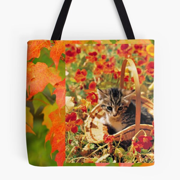 Item preview, Kitten in A Basket in Autumn designed and sold by Jane Neill-Hancock.