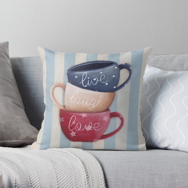 Live Laugh Love Throw Pillow