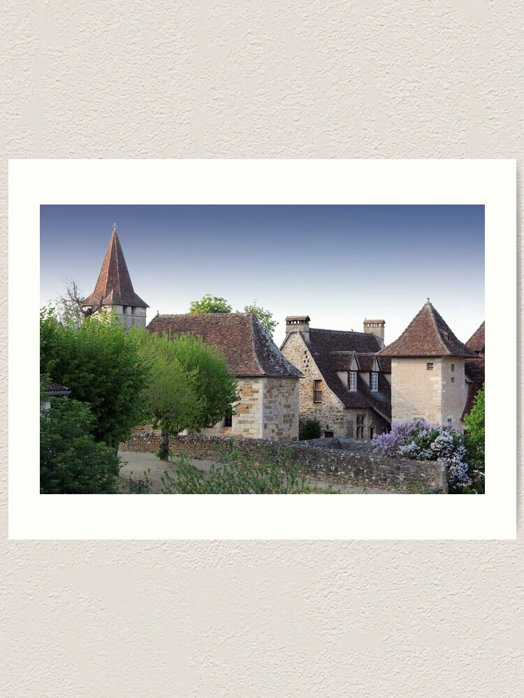 Alternate view of Rooflines of Carennac, France Art Print
