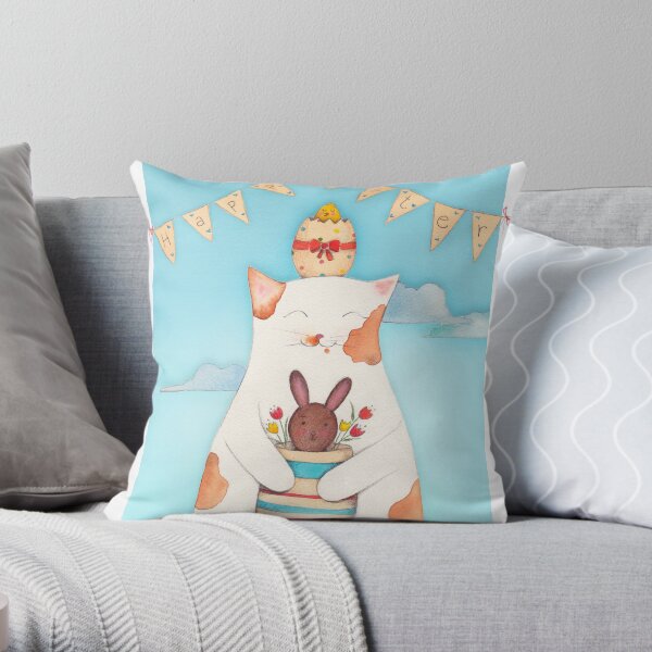 Easter Blossom Throw Pillow