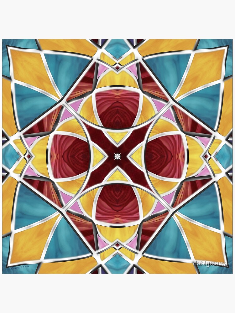 "Stained Glass Window 5" Throw Pillow by dahlymama Redbubble