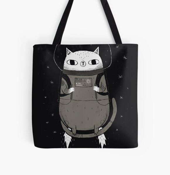 space cat All Over Print Tote Bag
