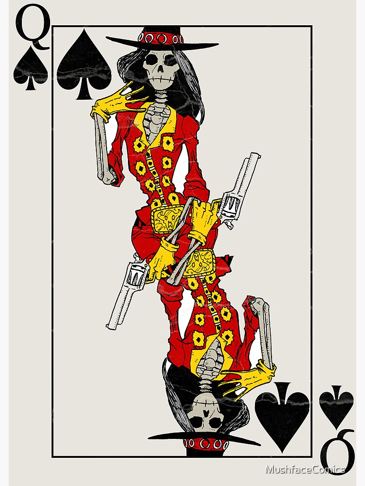 Queen Of Spades Photographic Print For Sale By Mushfacecomics Redbubble 