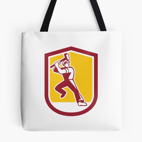 Item preview, Union Worker Striking Sledgehammer Crest Retro designed and sold by patrimonio.