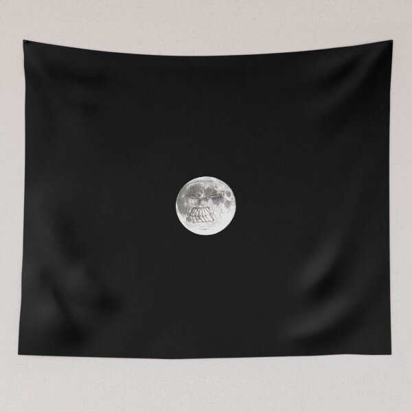 Item preview, mean-faced moon designed and sold by InitiallyNO.