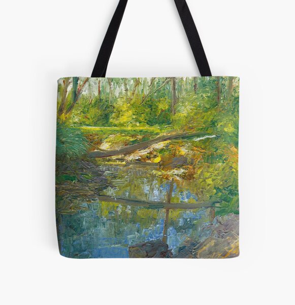 Item preview, Fallen log over Mullum Mullum Creek designed and sold by Dai Wynn Fine Art.