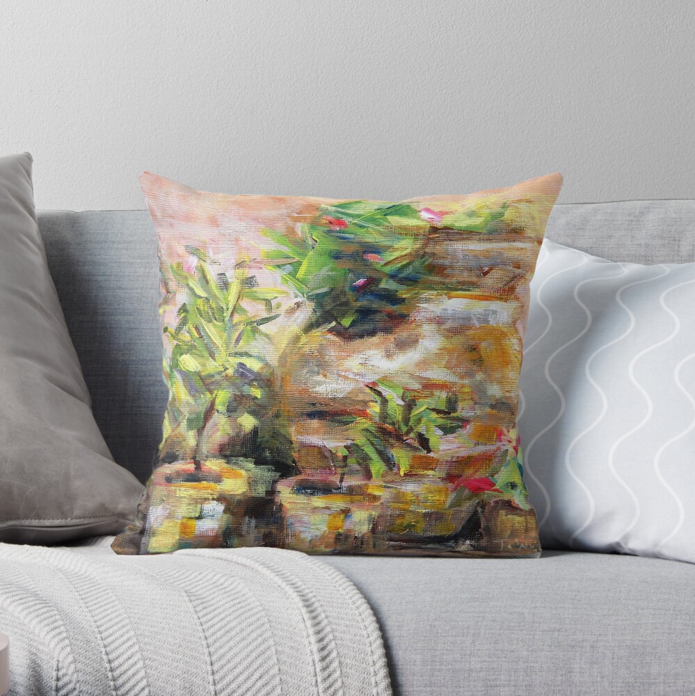 Garden Pots Throw Pillow