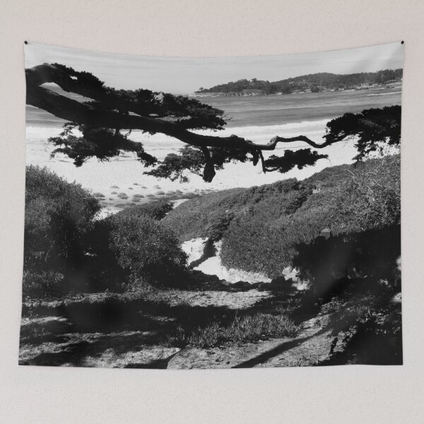 Item preview, #226  Carmel Beach In Black & White designed and sold by MyInnereyeMike.