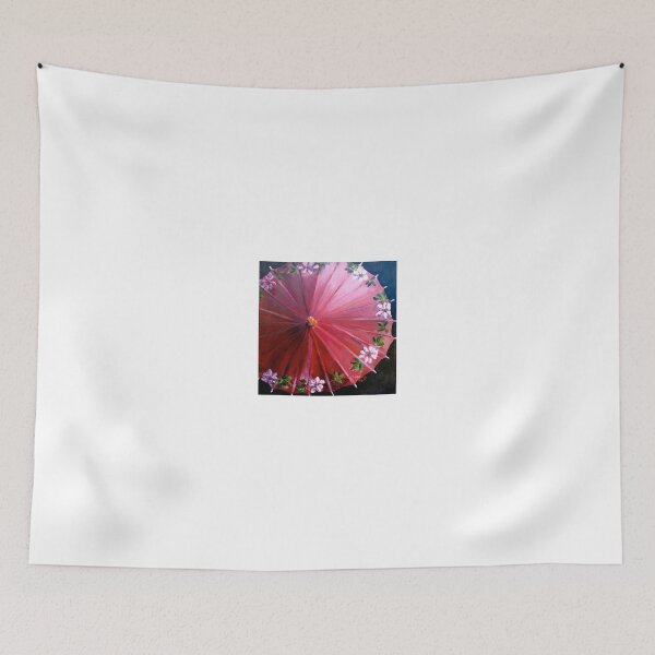 Item preview, Red  Chinese parasol. 31x31cm acrylic. designed and sold by Elizabeth Moore Golding.