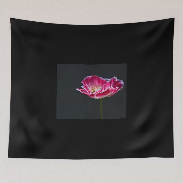 Item preview, Red Coquelicot with a Bee Collecting Pollen designed and sold by Buckwhite.
