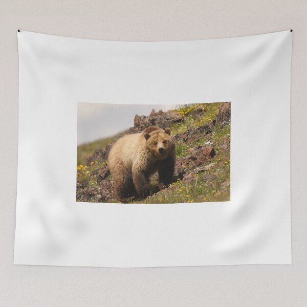 Item preview, Grizzly & Wildflowers designed and sold by WorldDesign.