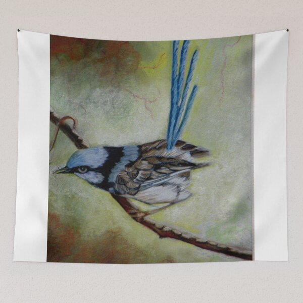 Item preview, Blue Wren  "Perfect View"  SOLD designed and sold by sandysartstudio.