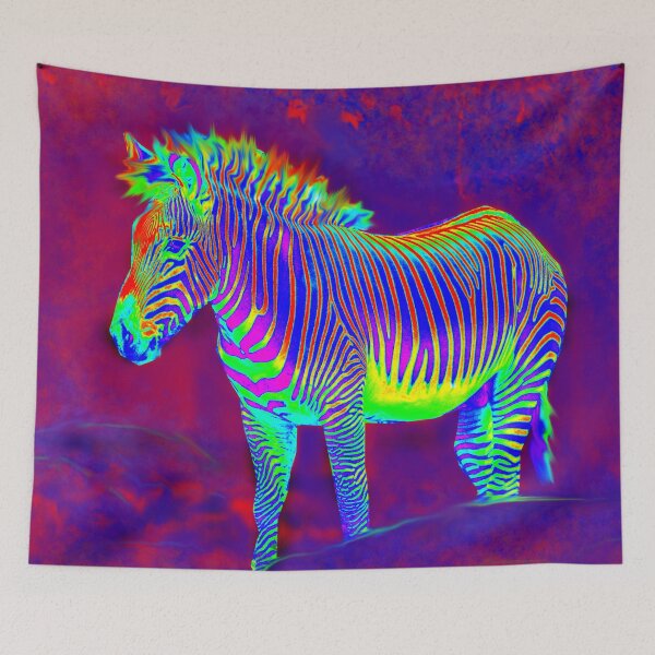 Item preview, neon zebra designed and sold by A Walk on the Wild Side.