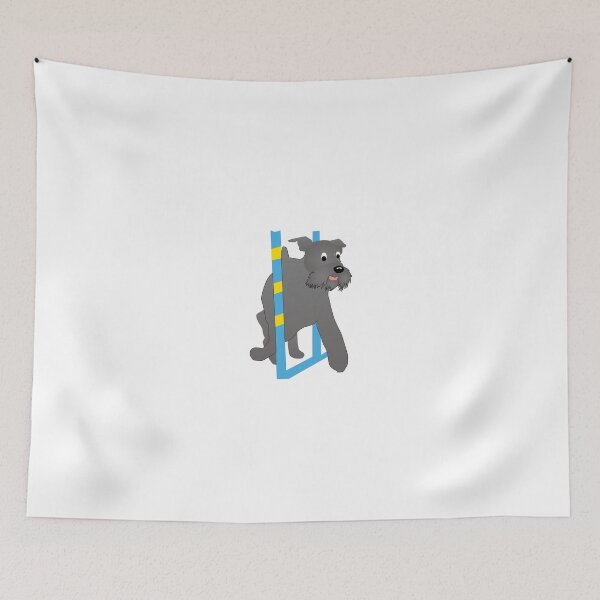 Item preview, Cartoon Agility Schnauzer designed and sold by dogplay.