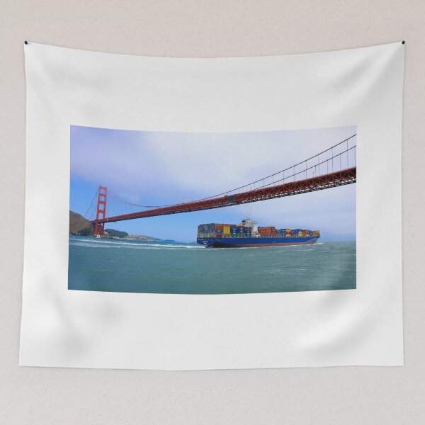 Item preview, Commerce.- Cargo ship under the Golden Gate Bridge, San Francisco, California designed and sold by Eyal Nahmias.