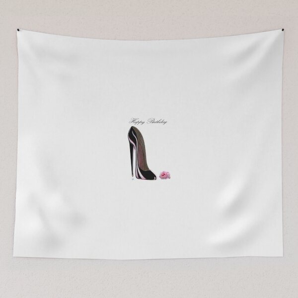 Item preview, Happy Birthday Black Stiletto Shoe and Rose  designed and sold by ckeenart.