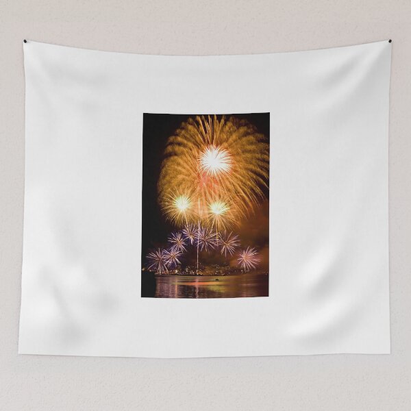 Item preview, Sunflower Burst - Sydney Harbour - New Years Eve - Midnight Fireworks designed and sold by Bryan Freeman.