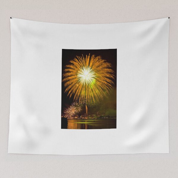 Item preview, Single Sunflower Supernova - Sydney Harbour - New Years Eve - Midnight Fireworks  designed and sold by Bryan Freeman.