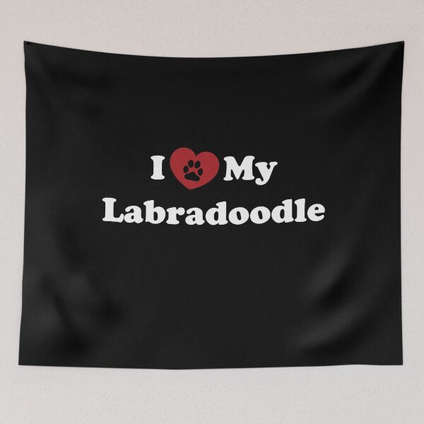 Item preview, I Love My Labradoodle - heart dog paw designed and sold by SubtleSplit.