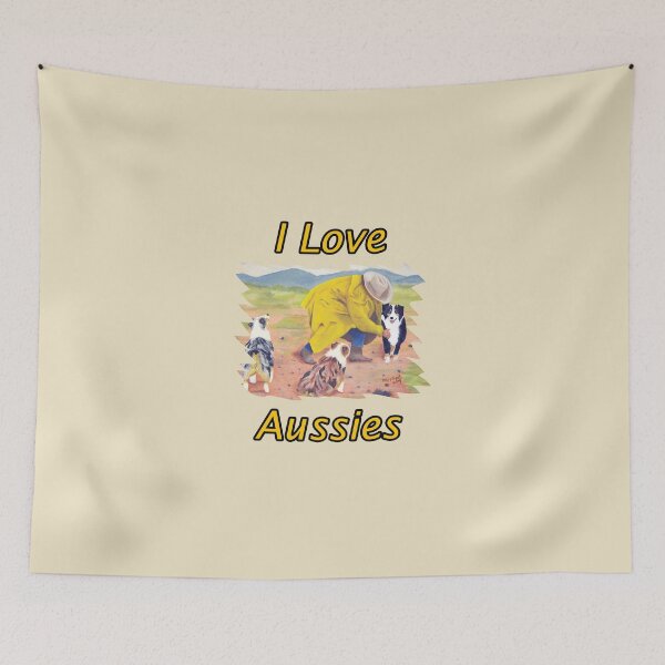 Item preview, After the Rain Australian Shepherd Painting designed and sold by Barbara Applegate.