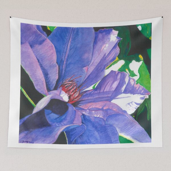 Item preview, Big Blue Clematis designed and sold by Leslie Gustafson.
