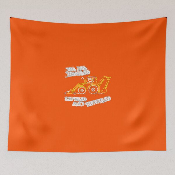 Item preview, Dig, Dig, Digging tractor construction graphic designed and sold by Sarah Trett.