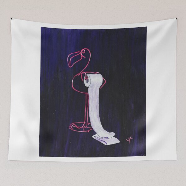 Item preview, Pink Flamingo Toilet Paper Holder designed and sold by yvonnecarter.