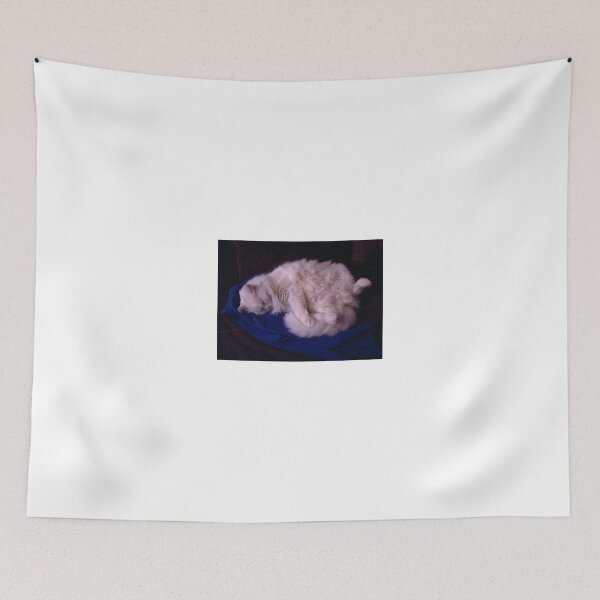 Item preview, 'Sweet Dreams - Cat on Blue' designed and sold by BritaLeetheGallery.