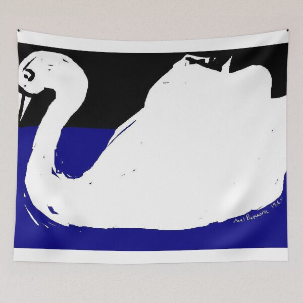 Item preview, swan -(190611)- digital drawing/ms paint designed and sold by paulramnora.
