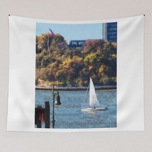 Item preview, Sailboat Near Chelsea Pier designed and sold by Susan Savad.