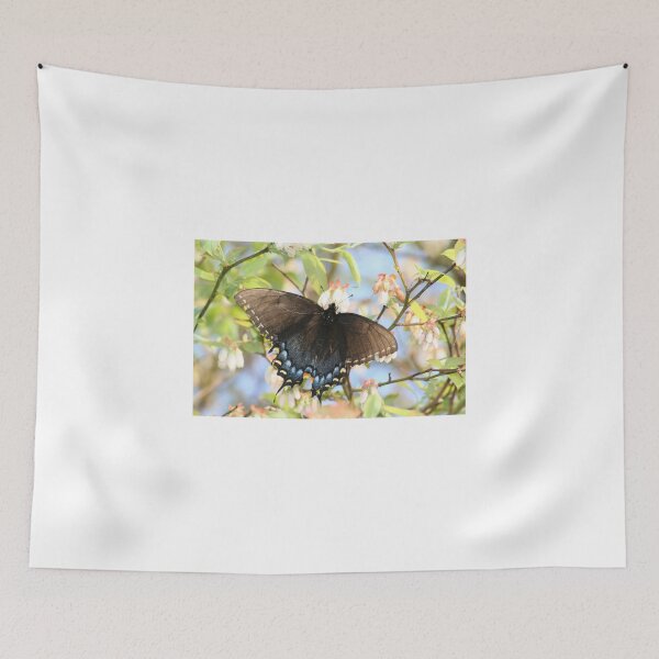 Item preview, Black Butterfly on a Blueberry Bush designed and sold by DebbieCHayes.
