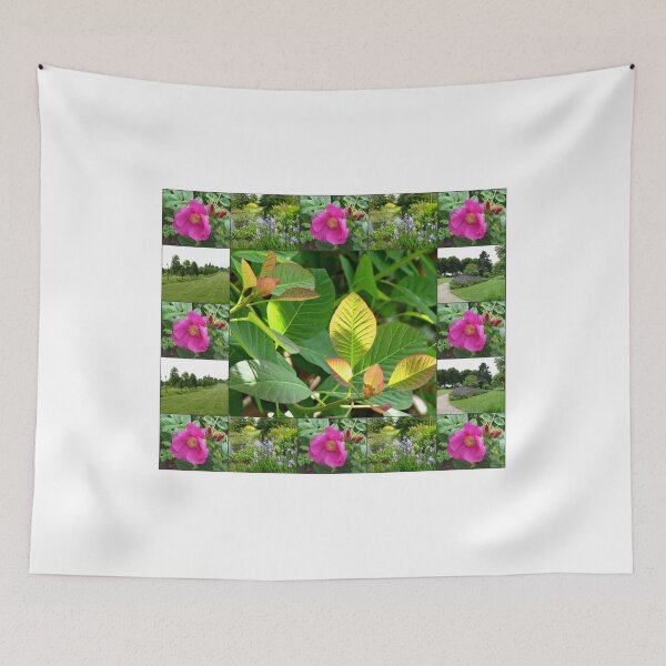 Item preview, Hyde Hall Collage Featuring Wild Rose and Irises designed and sold by Kathryn Jones.