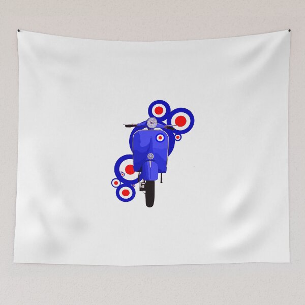 Item preview, Blue scooter on roundels designed and sold by Auslandesign.