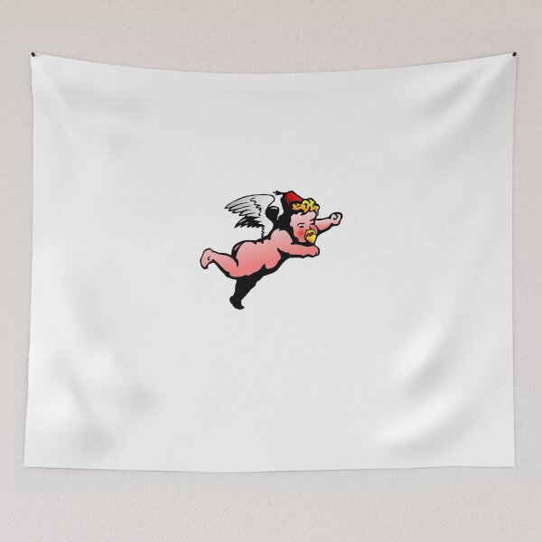 Item preview, Fez wearing beardy cherub designed and sold by Alibarbarella.