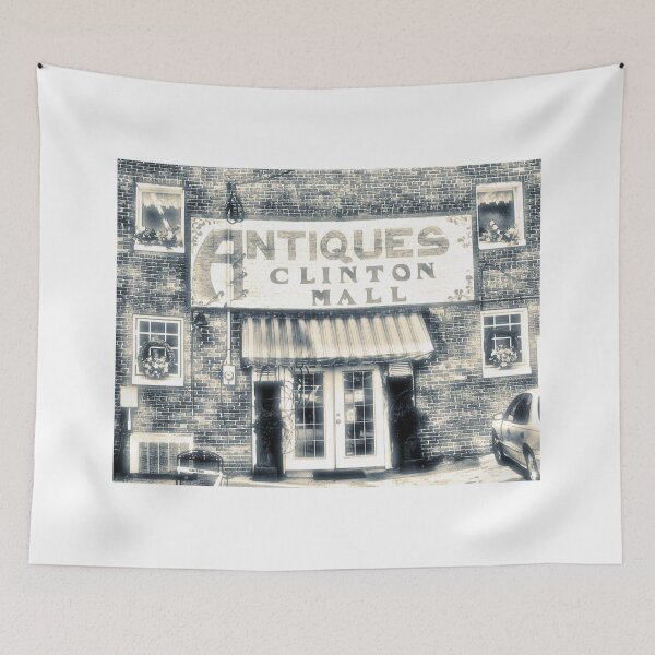 Item preview, "Antiques... Clinton Mall, #4"... prints and products designed and sold by Bob Hall©.