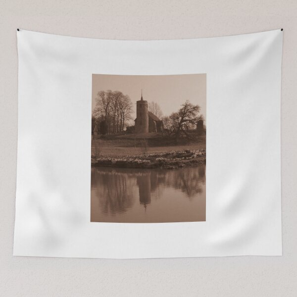 Item preview, Church By The Lake, Aldham ( Sepia ) designed and sold by wiggyofipswich.