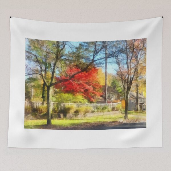 Item preview, Colorful Autumn Street designed and sold by Susan Savad.