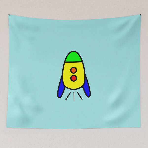Item preview, Cartoon Rocket Ship by Chillee Wilson designed and sold by ChilleeWilson.