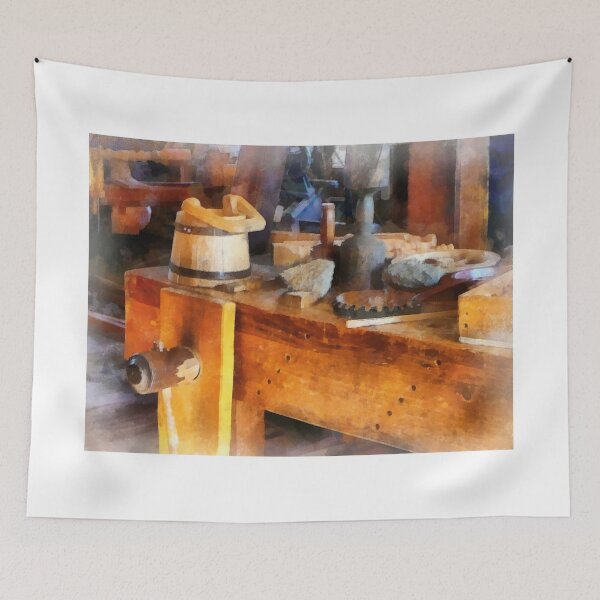 Item preview, Wood Shop With Wooden Bucket designed and sold by Susan Savad.