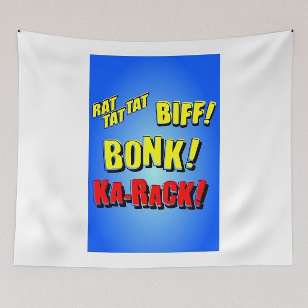 Item preview, Cartoon RAT TAT TAT, BIFF! BONK! KA-RACK! by Chillee Wilson designed and sold by ChilleeWilson.