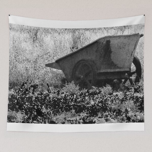Item preview, Abandoned wheelbarrow in black and white designed and sold by Harv Churchill.