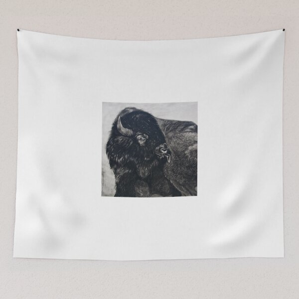 Item preview, Buffalo Bull licking Wounds  designed and sold by itchingink.