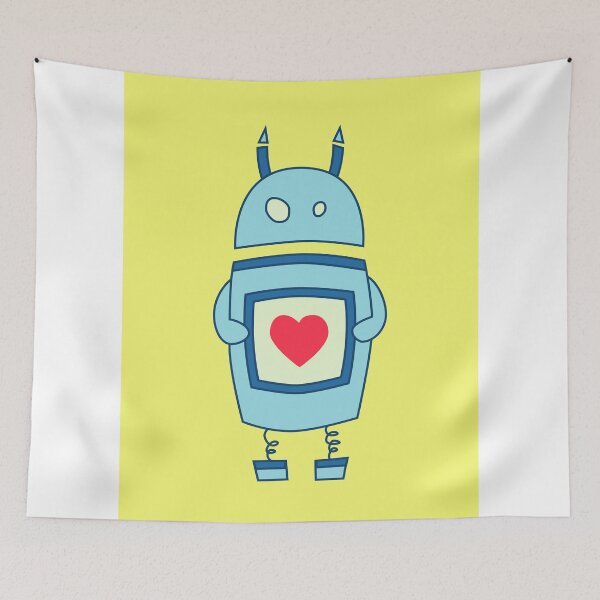 Item preview, Cute Clumsy Robot With Heart designed and sold by Boriana Giormova.